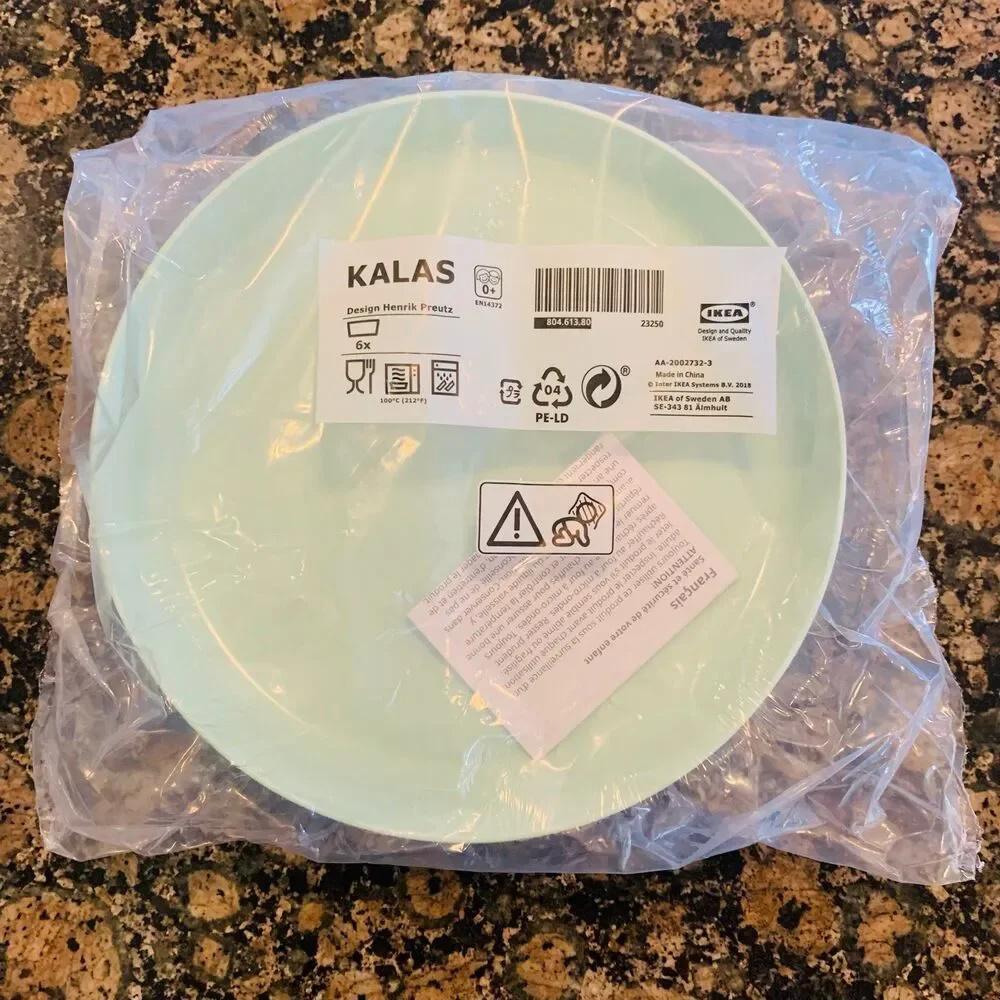 NWT IKEA KALAS Toddler/Little Kids & Kids Plates 6-Pack Set, mixed pastel colors